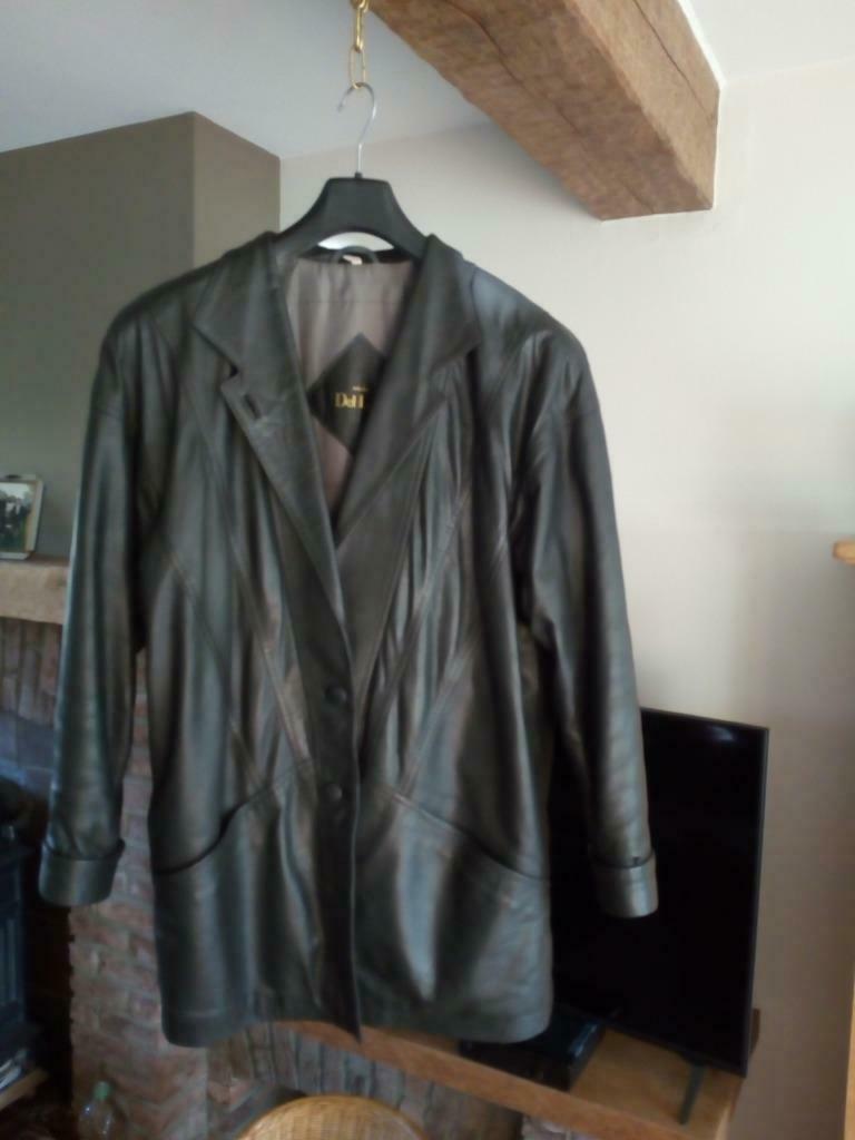 Damesjas ECHT LEDER zwart., Ophalen, Zo goed als nieuw, Maat 38/40 (M), Zwart