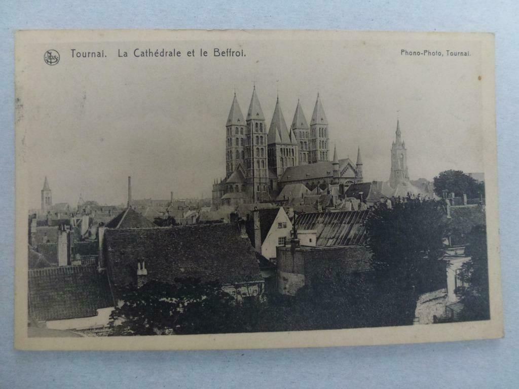 Doornik  Tournai La cathédrale et le Beffroi, Envoi, 1920 à 1940, Affranchie, Hainaut