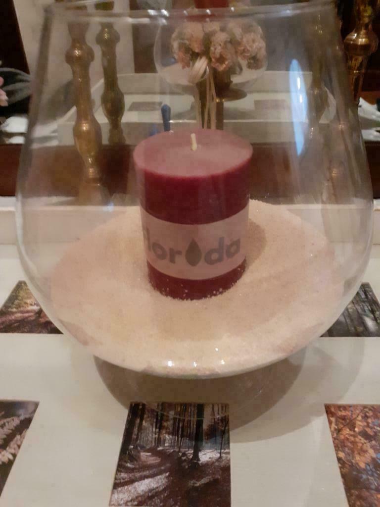 glas met kaars, Ophalen, Nieuw, Kaars, 25 tot 50 cm