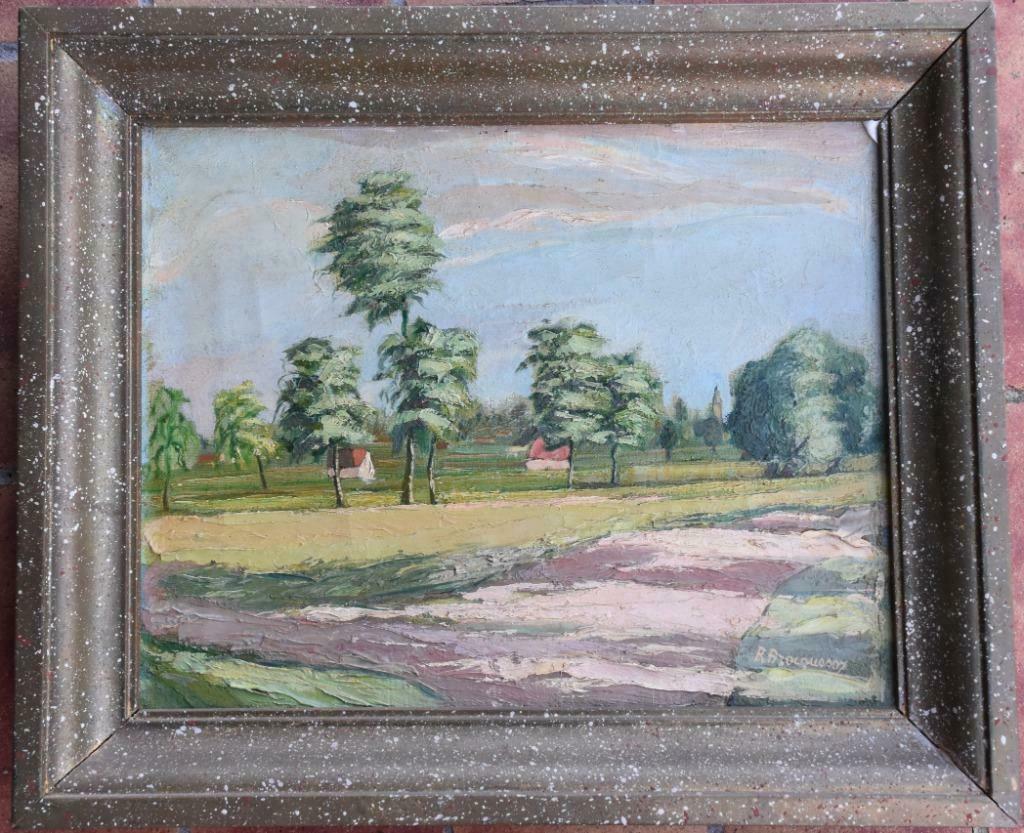 Peinture à l'huile Raymond Broquesoy, Antiquités & Art, Enlèvement ou Envoi