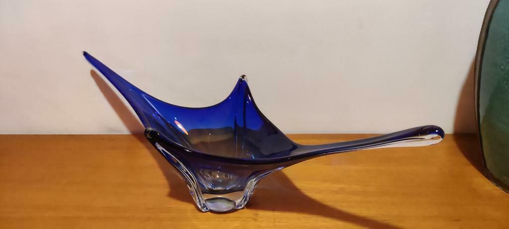 Vase en cristal bleu, Antiquités & Art, Enlèvement ou Envoi