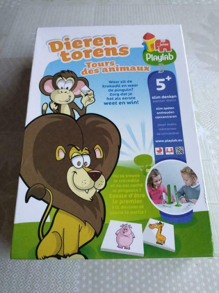 Gezelschapsspel - Dierentorens, Hobby en Vrije tijd, Gezelschapsspellen | Overige, Gebruikt, Een of twee spelers, Ophalen of Verzenden