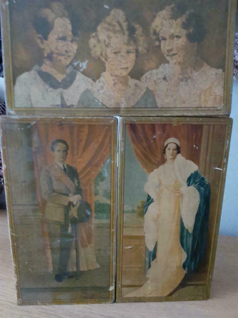 Tin le Roi Leopold III, la reine Astrid et leurs enfants, Collections, Enlèvement ou Envoi, Utilisé, Autres types