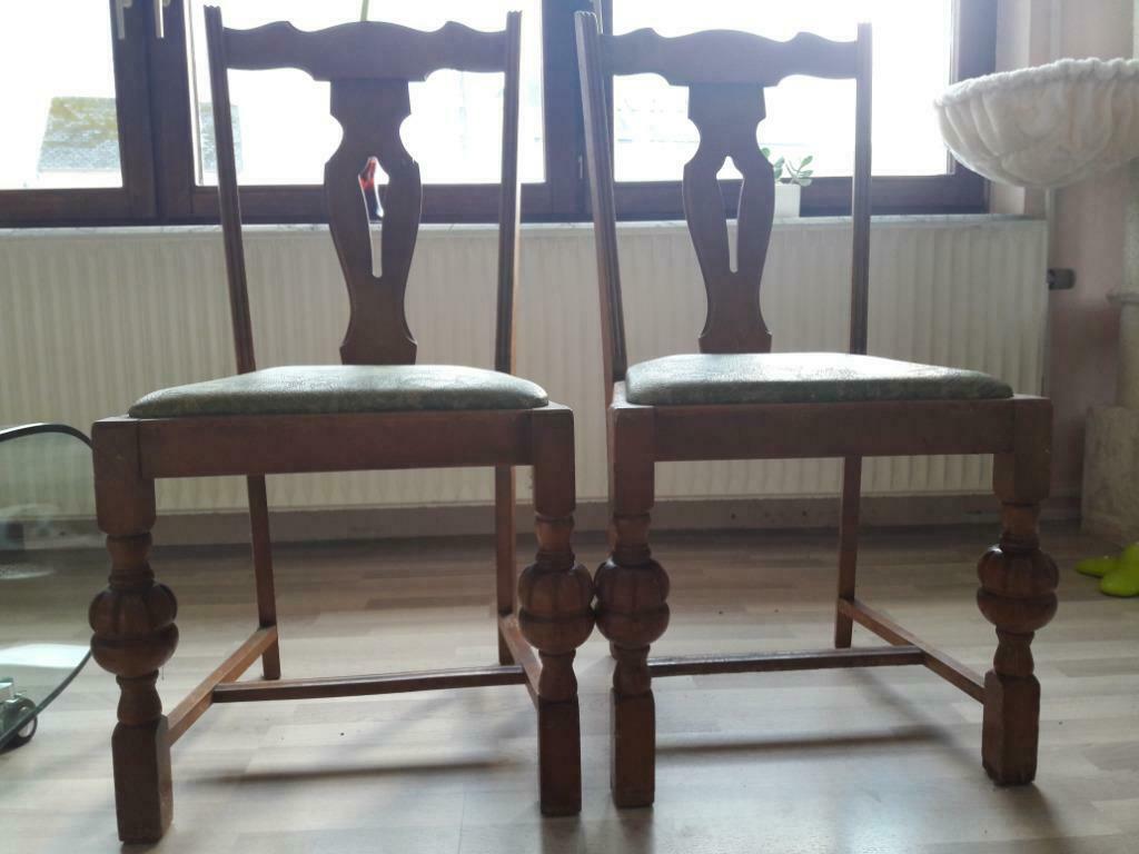 Anciennes chaises en bois, Maison & Meubles, Chaises, Bois, Enlèvement, Utilisé, Deux