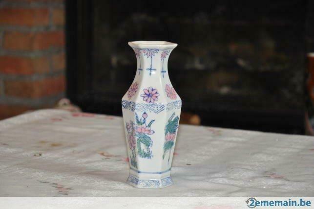 vase chinois a facette, Maison & Meubles, Enlèvement ou Envoi, Utilisé