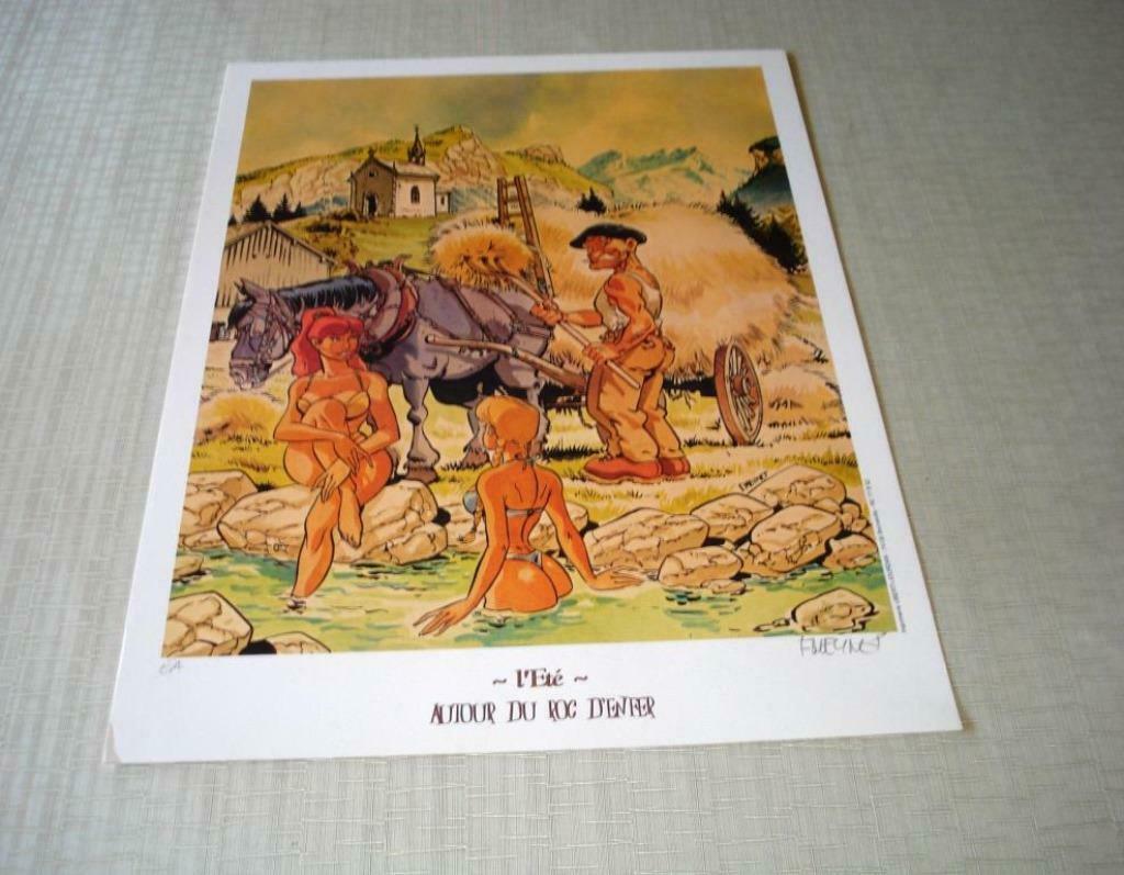 Zeefdruk Meynet autour du roc d'enfer, Antiek en Kunst, Kunst | Litho's en Zeefdrukken, Ophalen of Verzenden