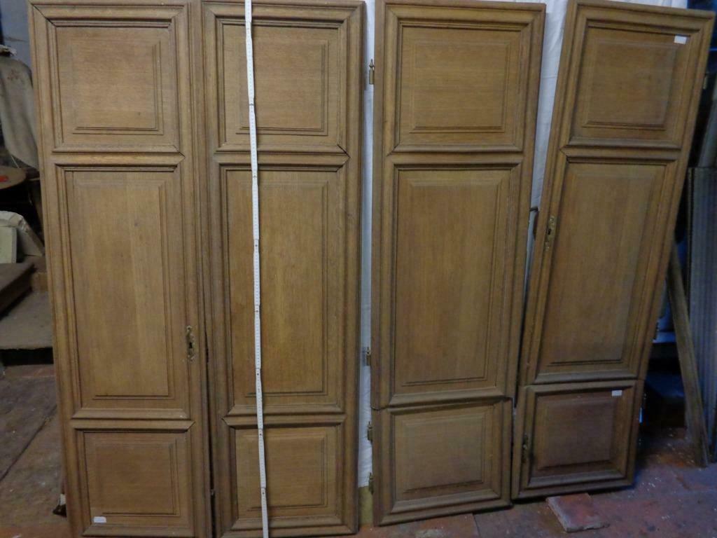 6 portes de placard ou meuble en chêne, d'époque 18ème, Enlèvement