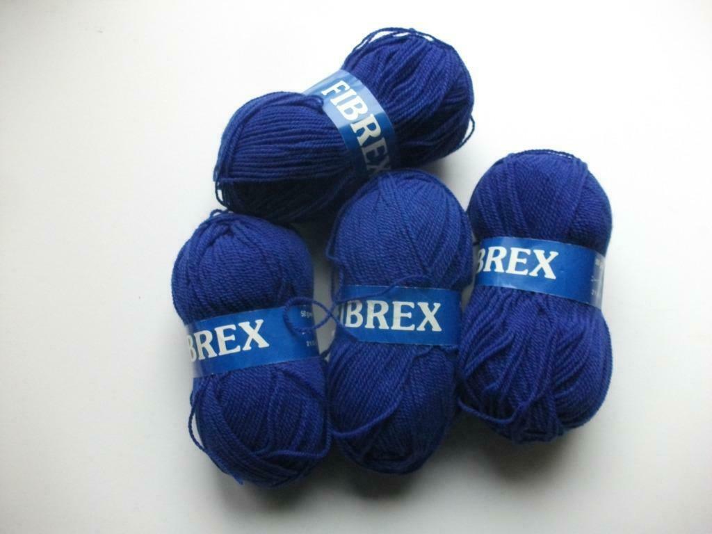 8 Pelotes Laine à tricoter bleu Fibrex - bleu royal, Envoi, Neuf, Tricot, Laine ou Fils