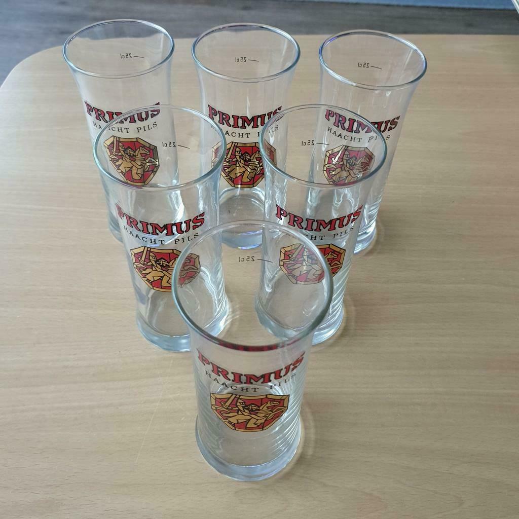 6 verres de Primus, Collections, Enlèvement, Neuf, Verre à bière