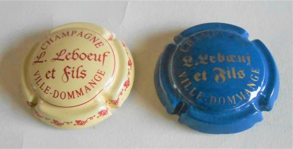 2 Leboeuf et Fils champagne capsules, Verzamelen, Ophalen of Verzenden, Gebruikt