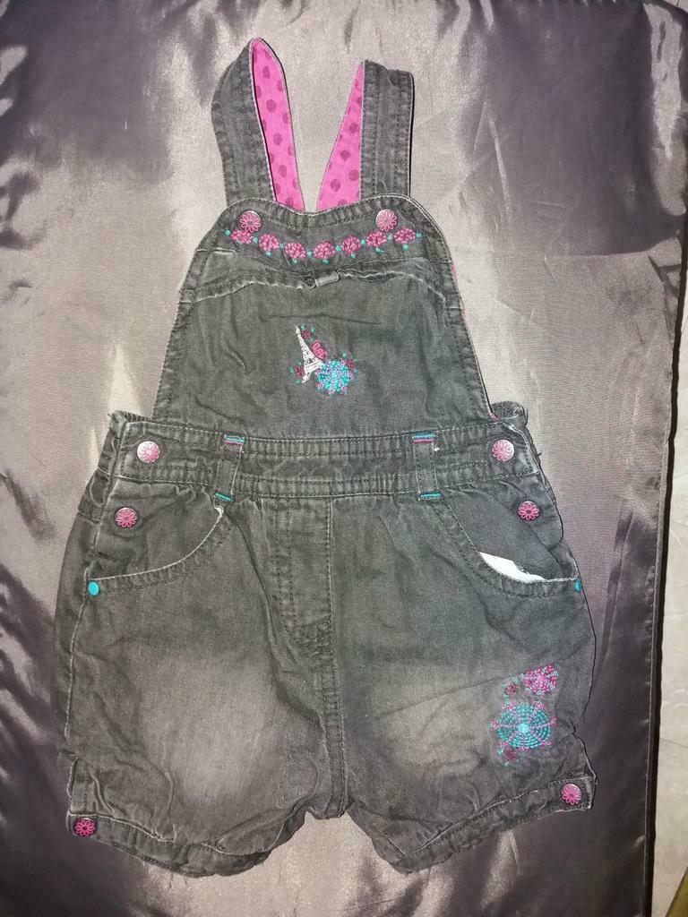 Salopette courte bébé fille T74, Enlèvement ou Envoi, Autres types, Utilisé, Fille