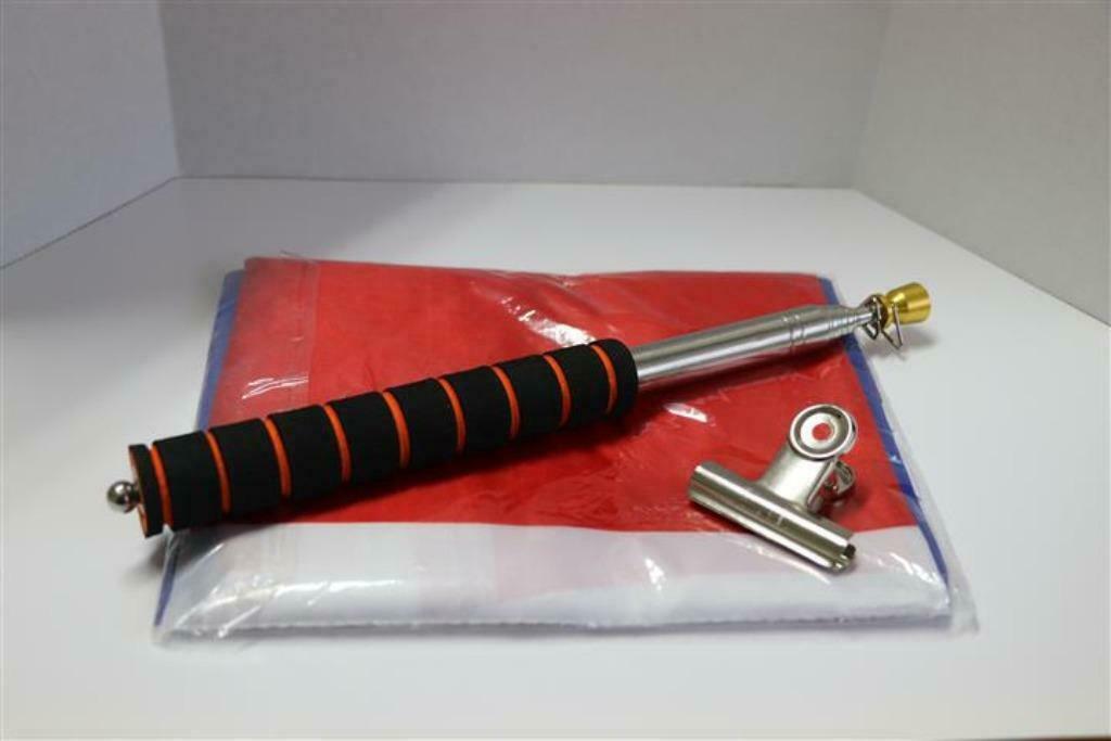 Telescoop stok met vlag Stok met NL/BEvlag en clip €.25,00, Ophalen of Verzenden, Nieuw