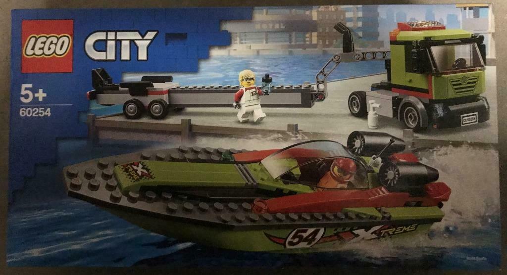 LEGO 60254 City Race Boat Transporter, Ophalen of Verzenden, Nieuw, Complete set, Lego
