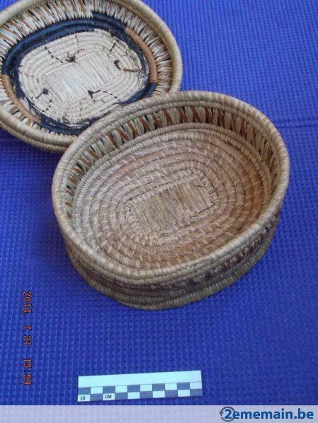 Panier avec Couvercle en Raphia ... Artisanat Africain 1947