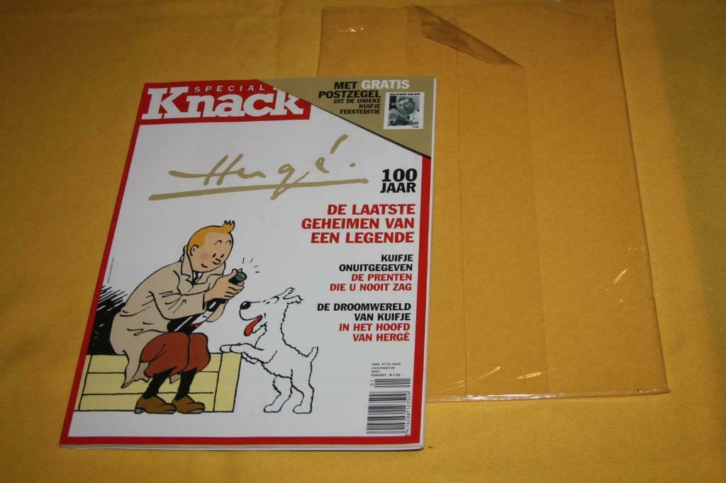 Knack special Kuifje ,met postzegel 100 jaar Hergé 2007, Verzamelen, Ophalen of Verzenden, Kuifje, Nieuw, Boek of Spel