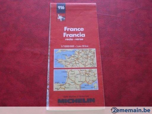 Carte Michelin 916 France 1989, Enlèvement ou Envoi, Utilisé, France