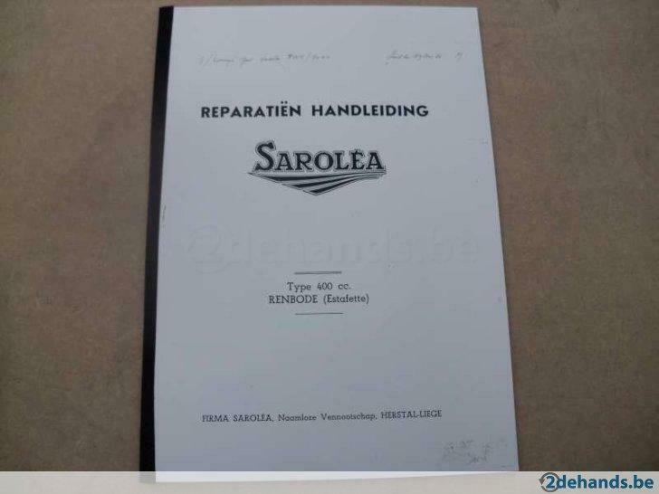 Sarolea Estafette 400 cc  51A4 werkplaatshandboek, Motos, Pièces | Autre, Enlèvement ou Envoi, Neuf