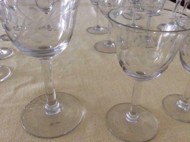 Vintage kristalglazen,voor feesttafel ,,, 4 x, Huis en Inrichting, Ophalen of Verzenden, Gebruikt, Glas of Glazen