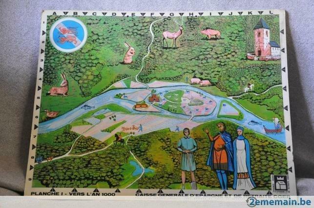 ancien panneau cger "ville l'an 1000", Collections, Utilisé