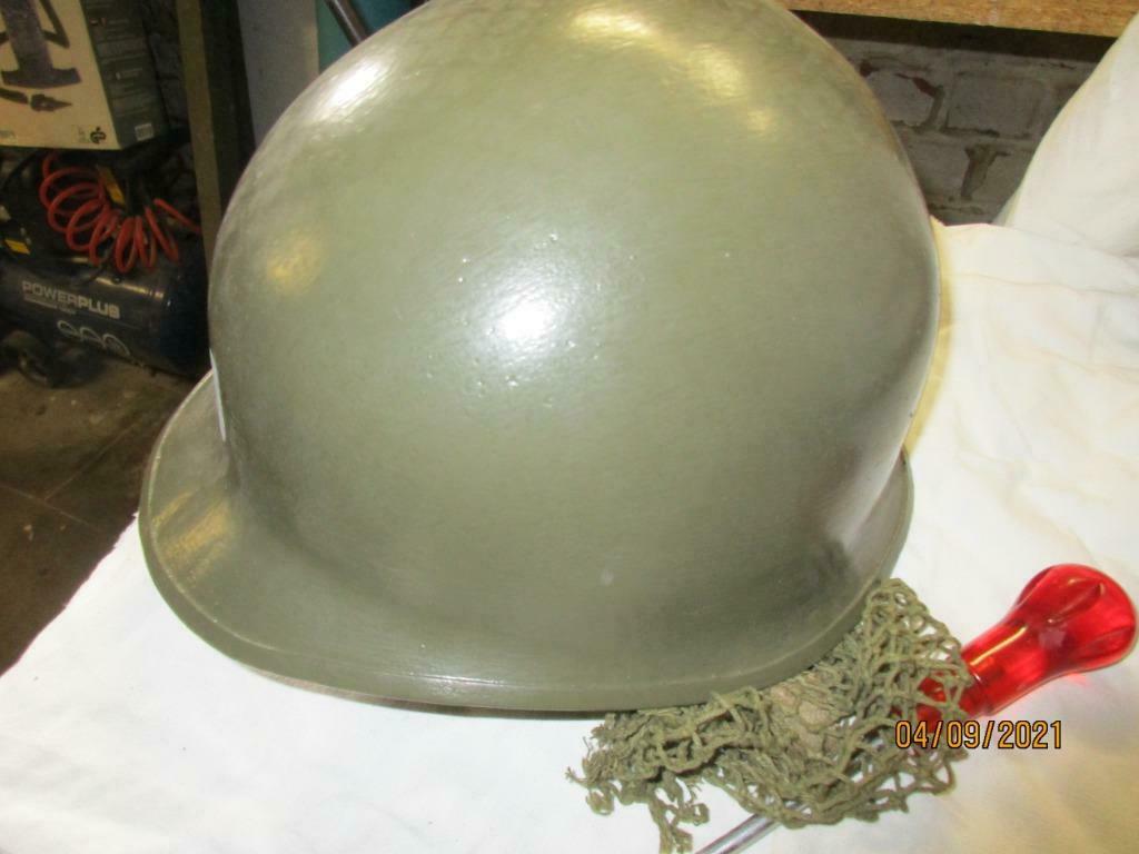 Helm van het Amerikaanse type met net van het garnalentype, Verzamelen, Ophalen of Verzenden, Landmacht, Helm of Baret