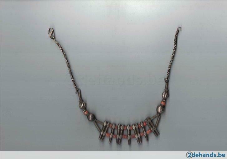 Bijou-Pendentif en argent avec coraux (0060), Enlèvement ou Envoi, Utilisé, Argent