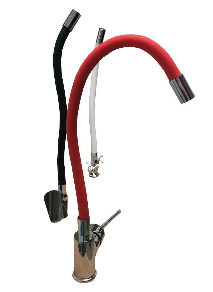 Mengkraan met flexibele draaibare hoge uitloop met 3 kleuren, Doe-het-zelf en Bouw, Sanitair, Ophalen of Verzenden, Nieuw, Chroom