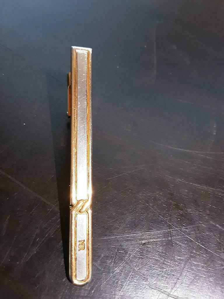 Gouden en stalen dasspeld Nina Ricci Duitsland, Ophalen of Verzenden, Zo goed als nieuw