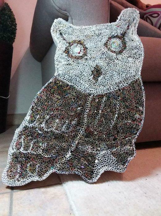 hibou en papier roulé, Enlèvement, Utilisé