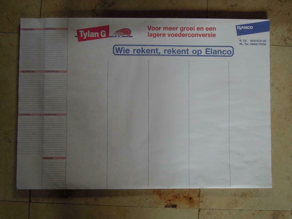 Elanco papier bureauonderlegger  595 x 400 met 50blz, Ophalen of Verzenden, Zo goed als nieuw