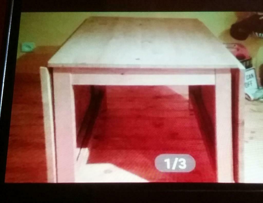 table à rabats en pin peut aussi servir de bureau, Maison & Meubles, 150 à 200 cm, Comme neuf, Enlèvement, 50 à 100 cm