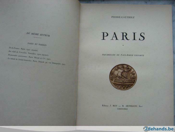 Boek : Paris - Pierre Gauthier, Antiquités & Art, Enlèvement ou Envoi