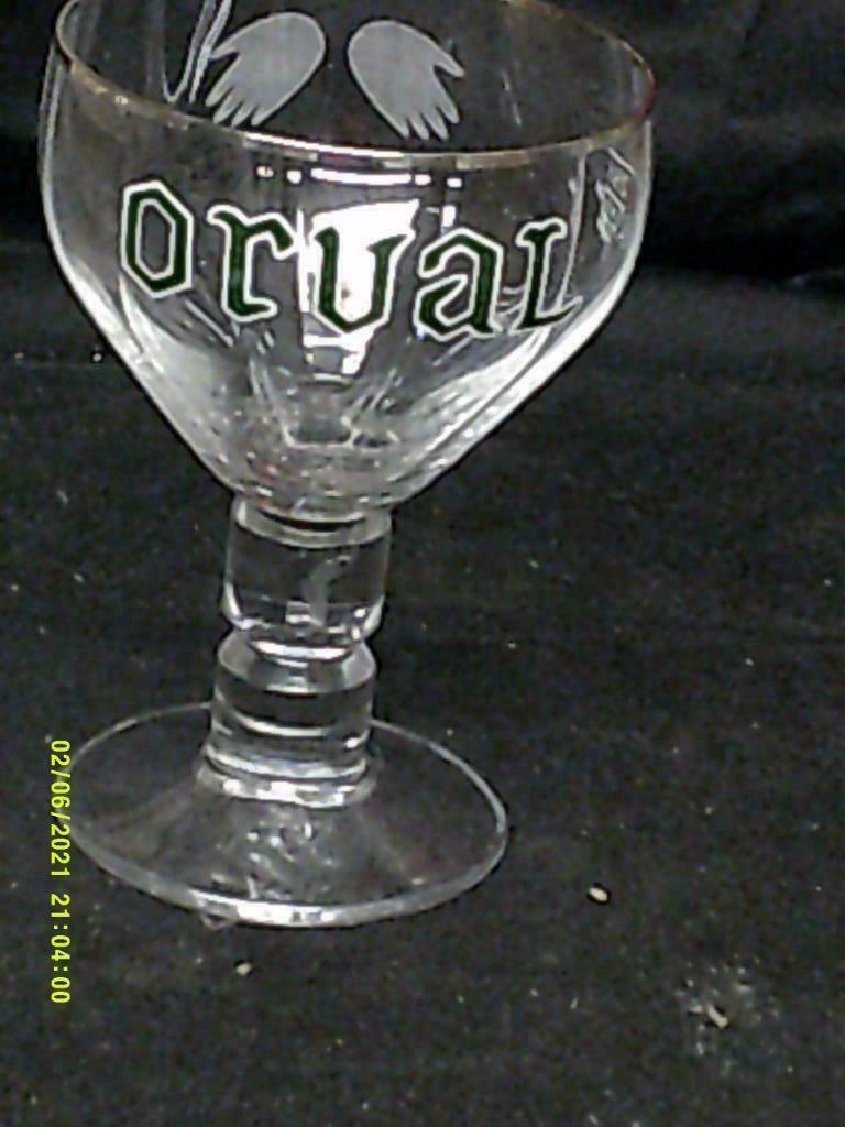 Bierglas.Trappistes.Orval.Groen.Gaurdian Angel, Verzamelen, Ophalen of Verzenden, Zo goed als nieuw, Glas of Glazen, Overige merken