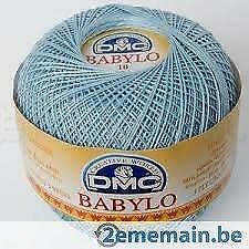 katoen DMC Babylo n°10 - 50 gr kleur 800 Lichtblauw, Ophalen of Verzenden, Nieuw, Haken