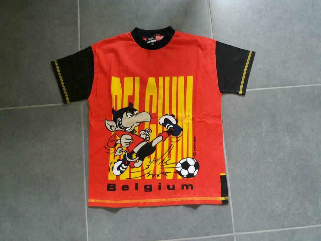 t-shirt Rode Duivels- maat 128, Kinderen en Baby's, Ophalen, Zo goed als nieuw, Jongen of Meisje, Shirt of Longsleeve