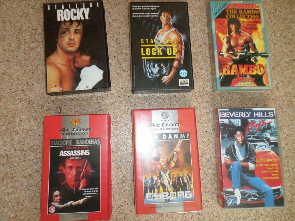 6 video banden, Cd's en Dvd's, VHS | Film, Ophalen, Zo goed als nieuw