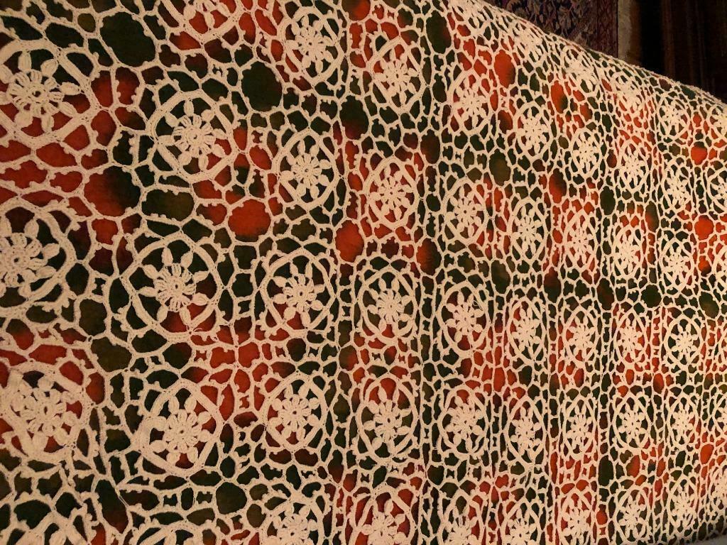 Antieke fijn gehaakte bedsprei., Ophalen, Zo goed als nieuw, Wit