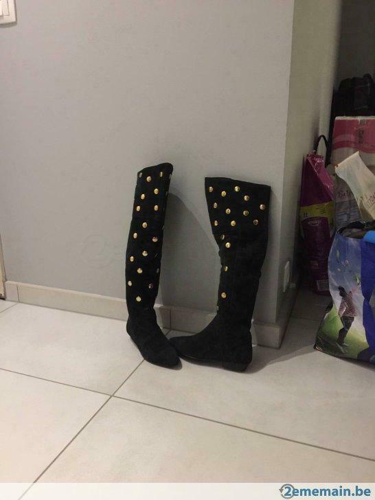 Cuissardes en daim, Vêtements | Femmes, Chaussures, Neuf, Noir, Bottes hautes