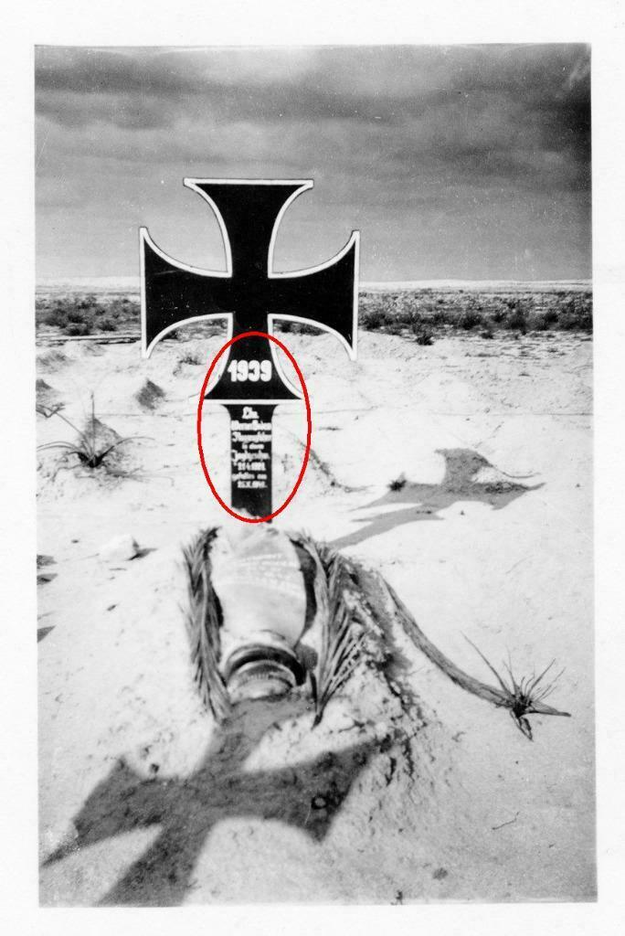 photo orig. - tombe Lt W. Boden - JG 27 - Luftwaffe - WW2, Collections, Envoi, Armée de l'air, Photo ou Poster