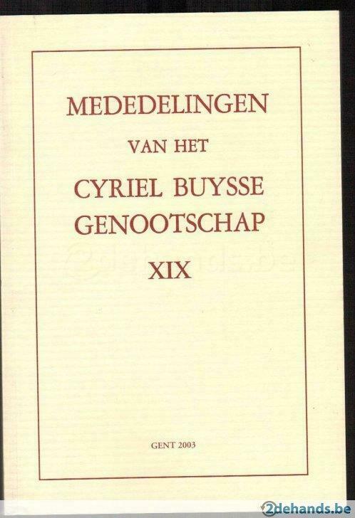 Mededelingen van het Cyriel Buysse Genootschap XIX, Ophalen of Verzenden, Nieuw, Overige typen