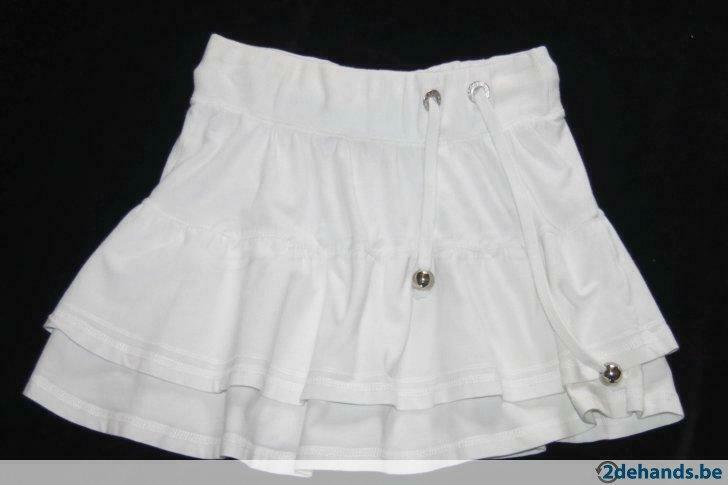 Wit meisjes rokje in laagjes, Maat: 10 jaar,, Kinderen en Baby's, Ophalen of Verzenden, Gebruikt, Meisje, Jurk of Rok