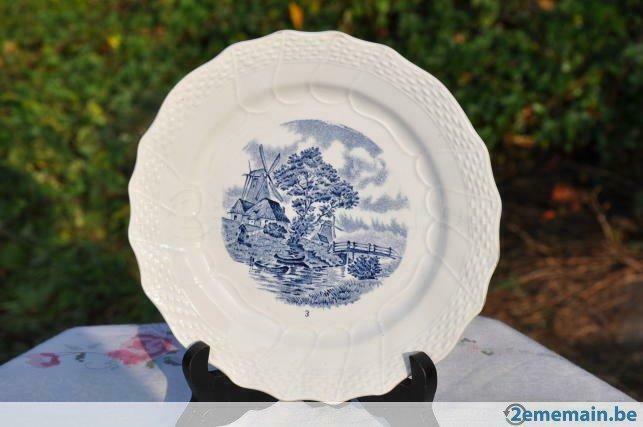 assiette delft moulin des loup n° 3, Antiquités & Art, Enlèvement ou Envoi