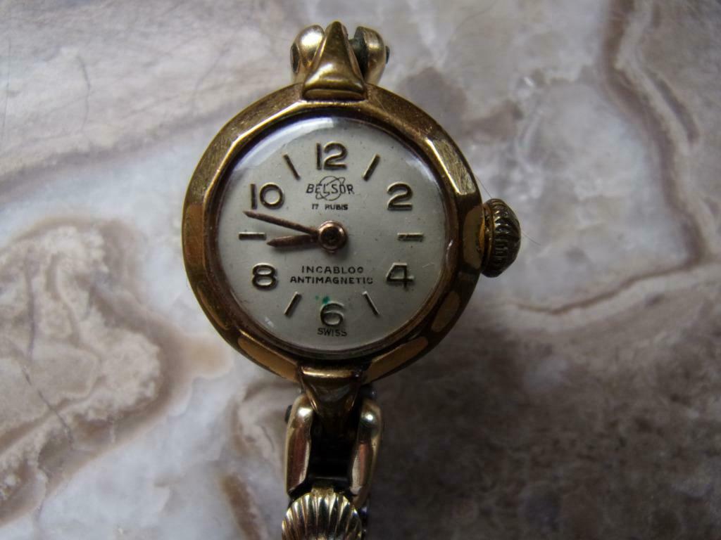 Montre  BELSOR 17 rubis Swiss******** En état de marche, Montre-bracelet, Autres marques, Enlèvement ou Envoi, Acier