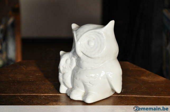 cache pot hibou blanc, Enlèvement ou Envoi, Utilisé