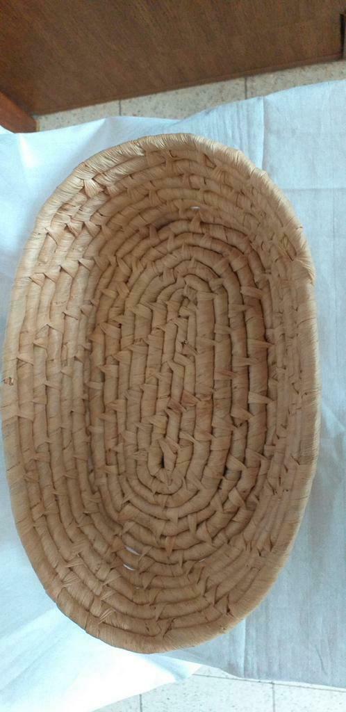 raffia broodmand, Huis en Inrichting, Overige materialen, Gebruikt, Mand, Ophalen of Verzenden