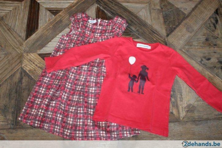 Setje Petit Filou, kleedje en longsleeves, Kinderen en Baby's, Ophalen of Verzenden, Gebruikt, Meisje, Jurk of Rok