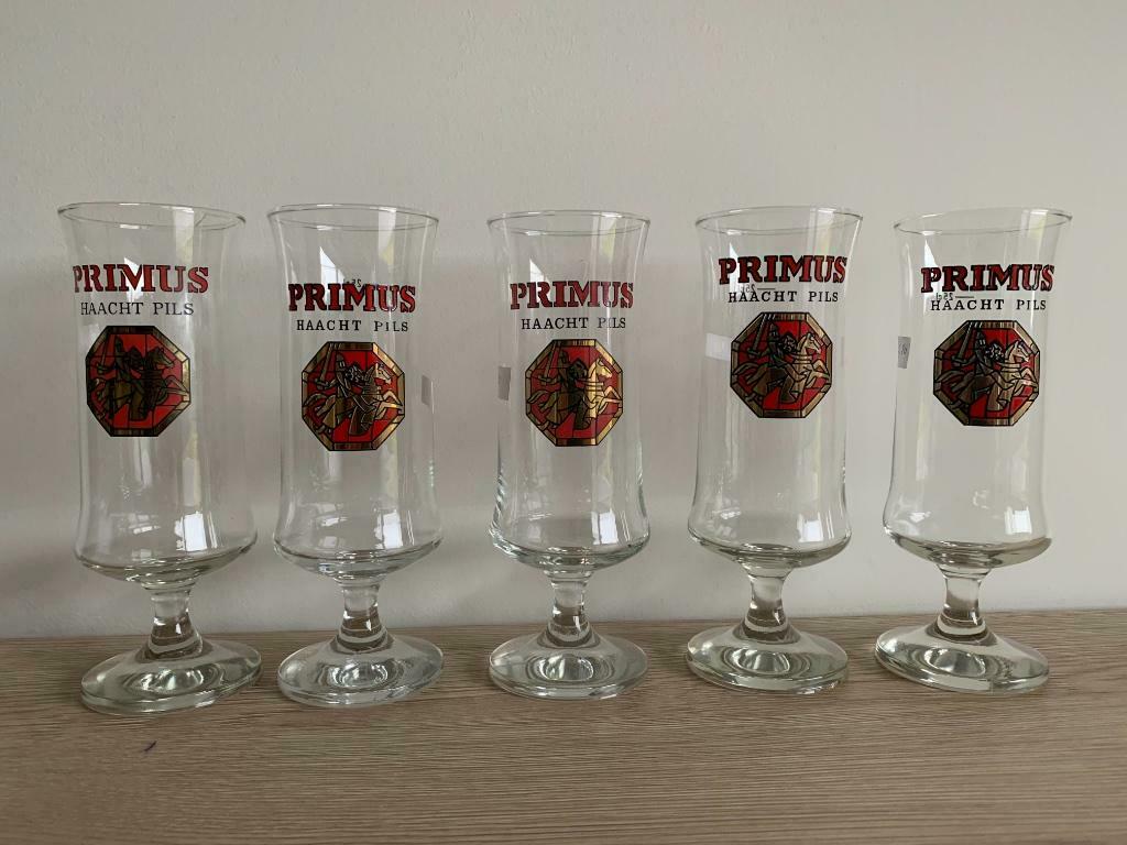 Bierglazen Primus Haacht, Ophalen, Gebruikt, Glas of Glazen, Overige merken