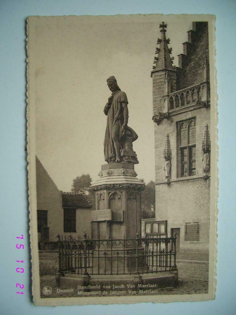 Postkaart : Damme : Jacob Van Maerlandt, Envoi, Utilisé, Autres sujets/thèmes, Photo