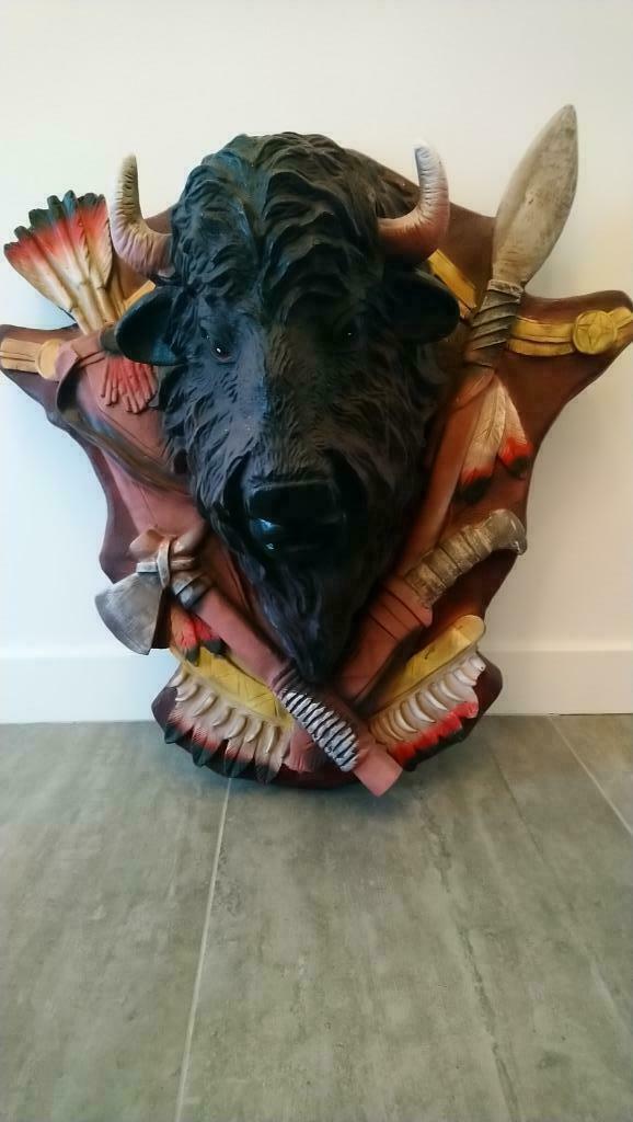Wanddecoratie bison., Enlèvement, Neuf