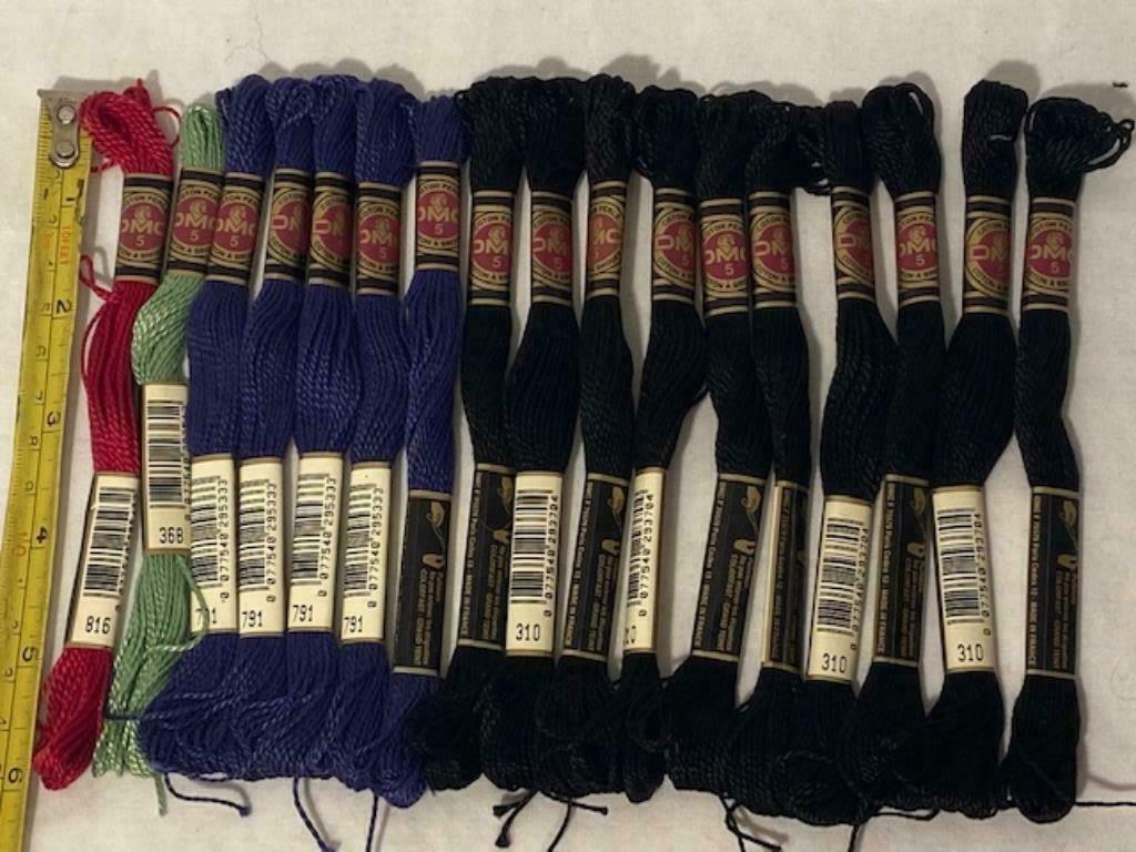 LOT borduurgaren 17 stuk DMC coton perle 5- 10 meter., Hobby en Vrije tijd, Borduren en Borduurmachines, Ophalen of Verzenden