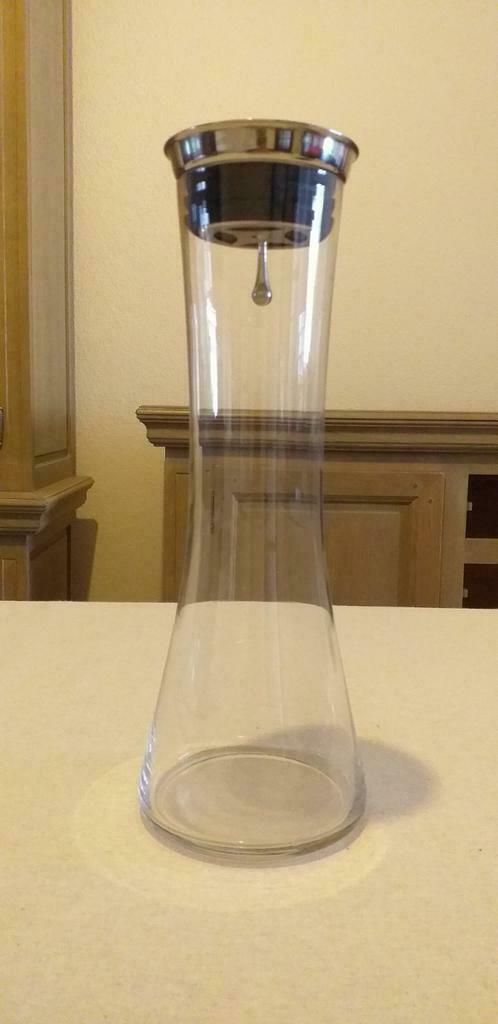 Grote design glazen karaf, Ophalen of Verzenden, Kom(men), Effen, Glas